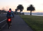 jacket & night riding light set - commute or twilight riding